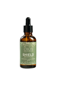 Oilori Shield Anti-Hair Fall Oil bottle made with botanical ingredients like tea tree, rosemary, and cedarwood oils
