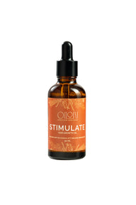 Oilori Stimulate Hair Growth Oil bottle with natural botanical ingredients like rosemary, jojoba, and castor oi