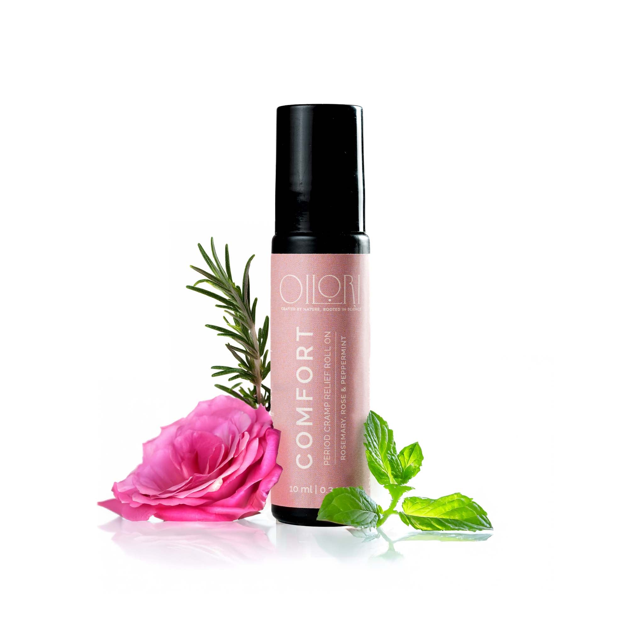 Comfort - Pain Relief for Period Cramps - Immediate Support for Period Pain, Stomach Cramps and Back Ache - Rosemary, Rose, Peppermint - 10ml image 1