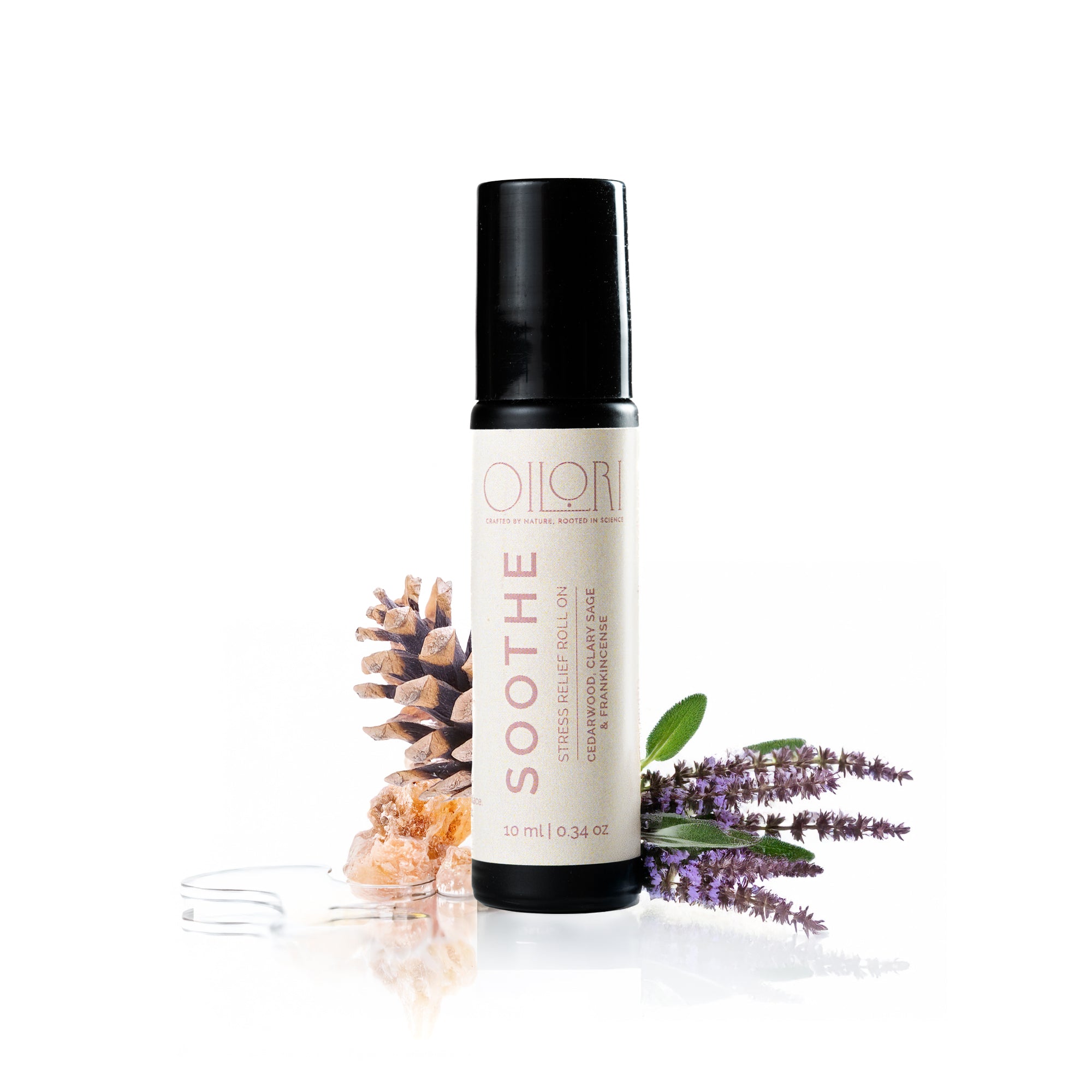 Soothe - Stress Relief Roll On - Reduces Anxiety and Calms Nerves - Cedarwood, Clary Sage, Frankincense - 10ml